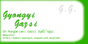 gyongyi gazsi business card